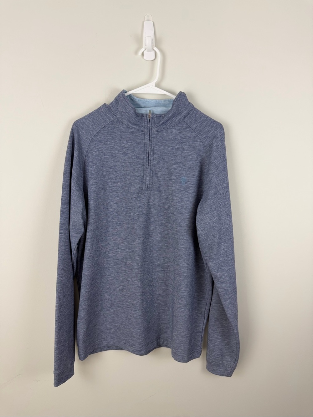 Peter Millar Heather Slate Quarter-Zip Sweater - Slate Blue